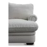 A beige sofa with silver diamond print. - Moinat - Sofas